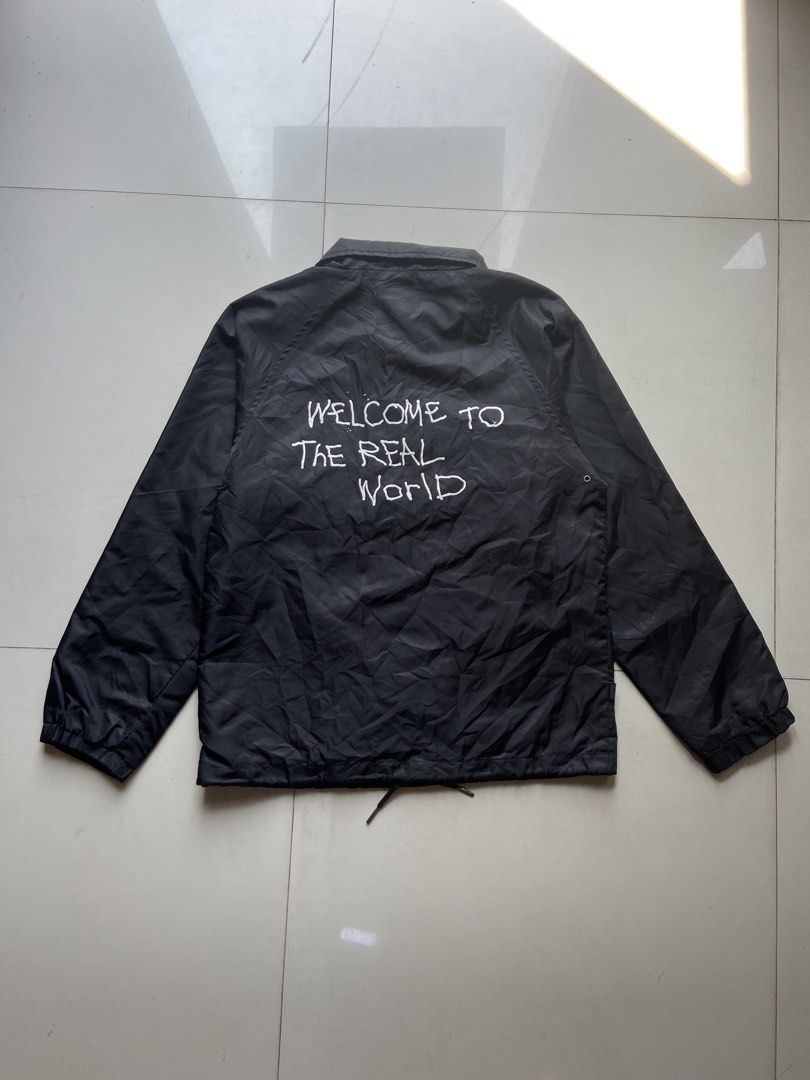 Vandal “Welcome to The Real World” Coach Jacket (Category: Coats, Jackets and Outerwear) located in Panabo. Submitted by thrifty.red (Listing ID 1469586523, Image 3). Description: width:21 length:27 likenew .