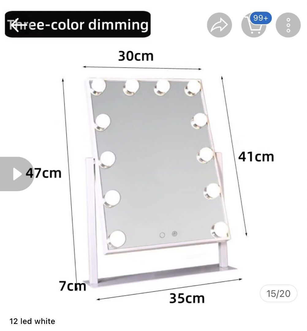 Vanity Mirror with LED lights (Category: Mirrors) located in Manila. Submitted by preamorph (Listing ID 1469667679, Image 1). Description: .