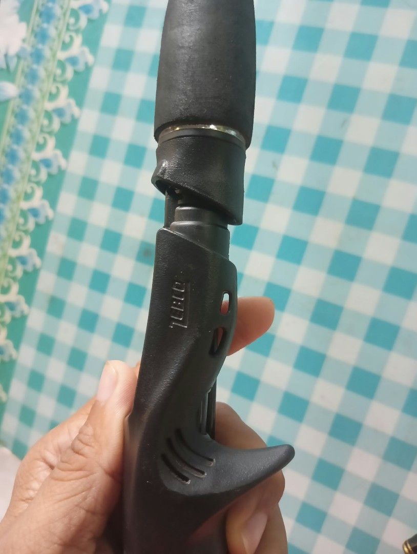 Vault Fishing Rod Baitcasting (Category: Fishing) located in Batangas. Submitted by desiatcof41967 (Listing ID 1469729146, Image 2). Description: - Brand: Zebco Vault - Type: Baitcasting fishing rod - Color: Black blank with sleek gold branding - Handle: Comfortable EVA foam grip with trigger reel seat - Condition: Solid build, ready for use - Note: Pair it with your favorite baitcasting reel.
