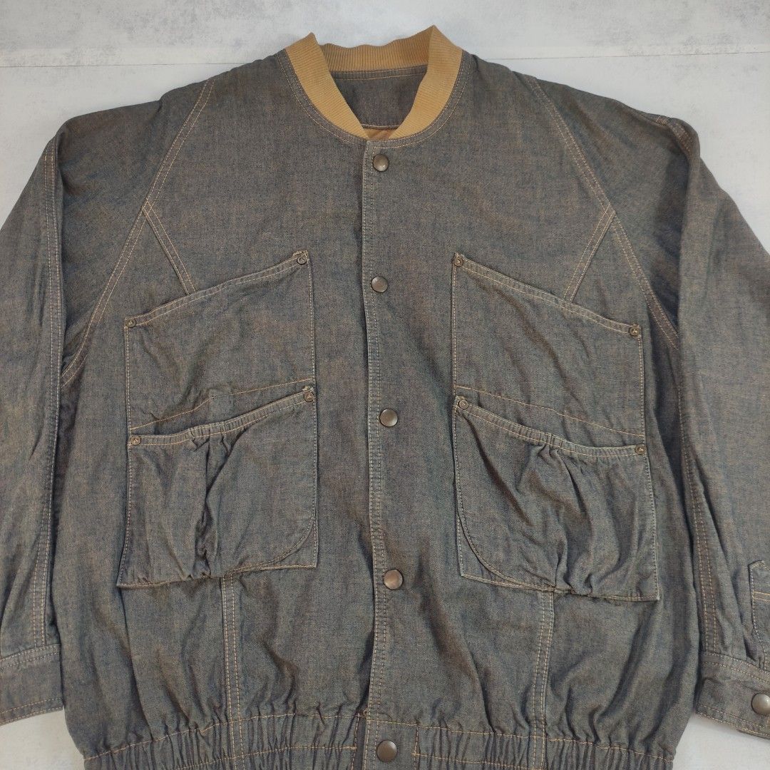 Vintage Bomber Jacket (Category: Coats, Jackets and Outerwear) located in Bulacan. Submitted by thriftlockerph (Listing ID 1469584460, Image 3). Description: Size: fits M-L Dimension: 24.5L 23W Condition: 9/10 Issue: slightly loose neckline.