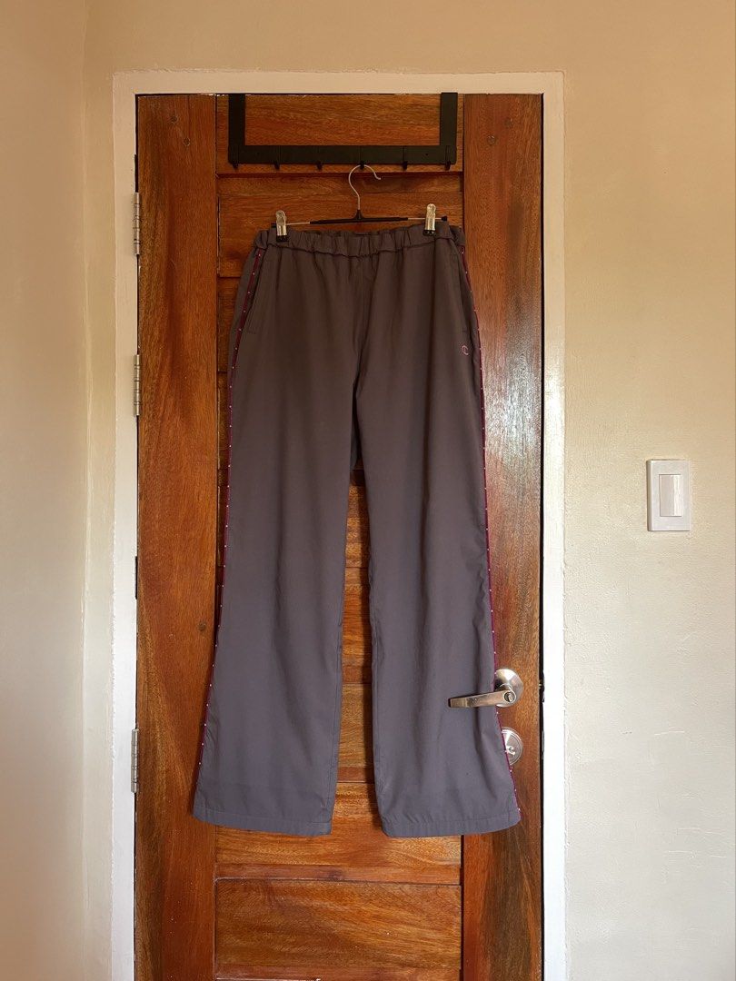 Vintage Champion Track Pants (Category: Other Bottoms) located in Baler. Submitted by declutterwithrhys (Listing ID 1469579551, Image 1). Description: FOR SALE (PLEASE MAKE READING A HABIT) VINTAGE CHAMPION TRACK PANTS SIZE LARGE ON TAG CAN FIT SIZE 23 TO 30 WAISTLINE LENGTH 40 INCHES GARTERIZED WAIST WITH DRAWSTRING AND SIDE POCKETS IN EXCELLENT CONDITION COLOR GRAY WITH MAGENTA STRIPE ACCENT KINDLY CHECK THE PHOTOS FOR THE COMPLETE DETAILS SUPE