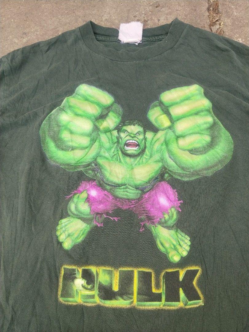 VINTAGE HULK 2003 (Category: Activewear) located in Manila. Submitted by liljhayvillanueva (Listing ID 1469639707, Image 2). Description: VINTAGE HULK SHIRT 2003 SIZE M COLORATE 9/10.