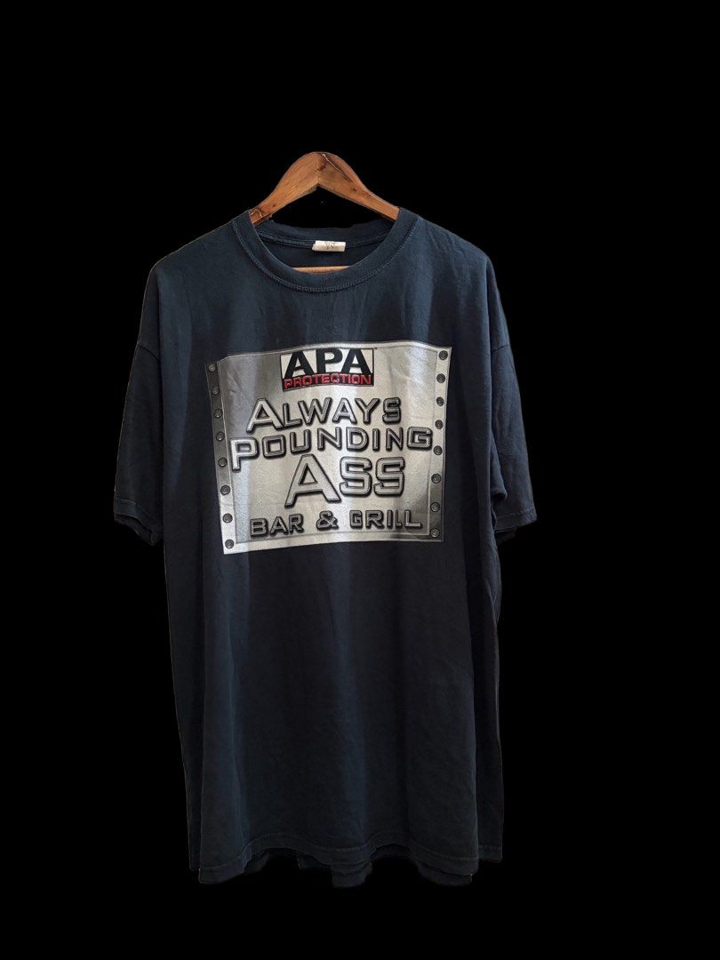 Vintage WWF APA Always Pounding Ass (Category: Tshirts & Polo Shirts ) located in Angono. Submitted by la_thrftvtg (Listing ID 1469576638, Image 1). Description: Size: XXL Measurements: 24x31 Issues: no major flaw.