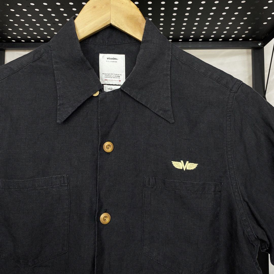 Visvim Irving Camp Collar Shirt (Category: Tshirts & Polo Shirts ) located in Cebu City. Submitted by cebuvntgvibes (Listing ID 1469666524, Image 2). Description: 20W x 27L (S-M) . Excellent to new condition. Minimal embroidery on the pocket area. Made from breathable ramie-linen blend. No issue. . Mine ₱3,000+sf.