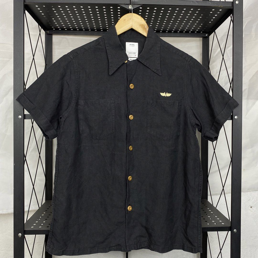 Visvim Irving Camp Collar Shirt (Category: Tshirts & Polo Shirts ) located in Cebu City. Submitted by cebuvntgvibes (Listing ID 1469666524, Image 1). Description: 20W x 27L (S-M) . Excellent to new condition. Minimal embroidery on the pocket area. Made from breathable ramie-linen blend. No issue. . Mine ₱3,000+sf.