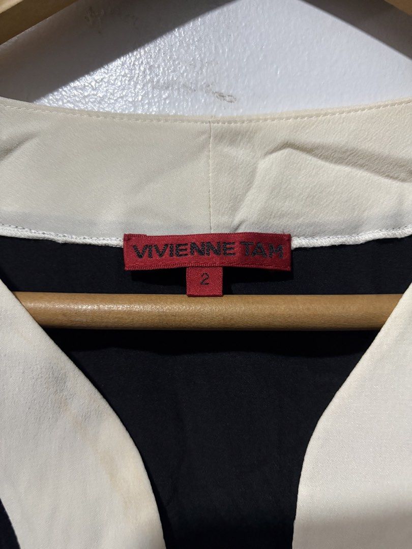 Vivienne Tam Silk Blouse (Category: Blouses) located in Makati City. Submitted by ThriftedGoods (Listing ID 1469688895, Image 3). Description: Feel free to ask for more detailed photos In excellent condition No issues Length-25 Width-19.