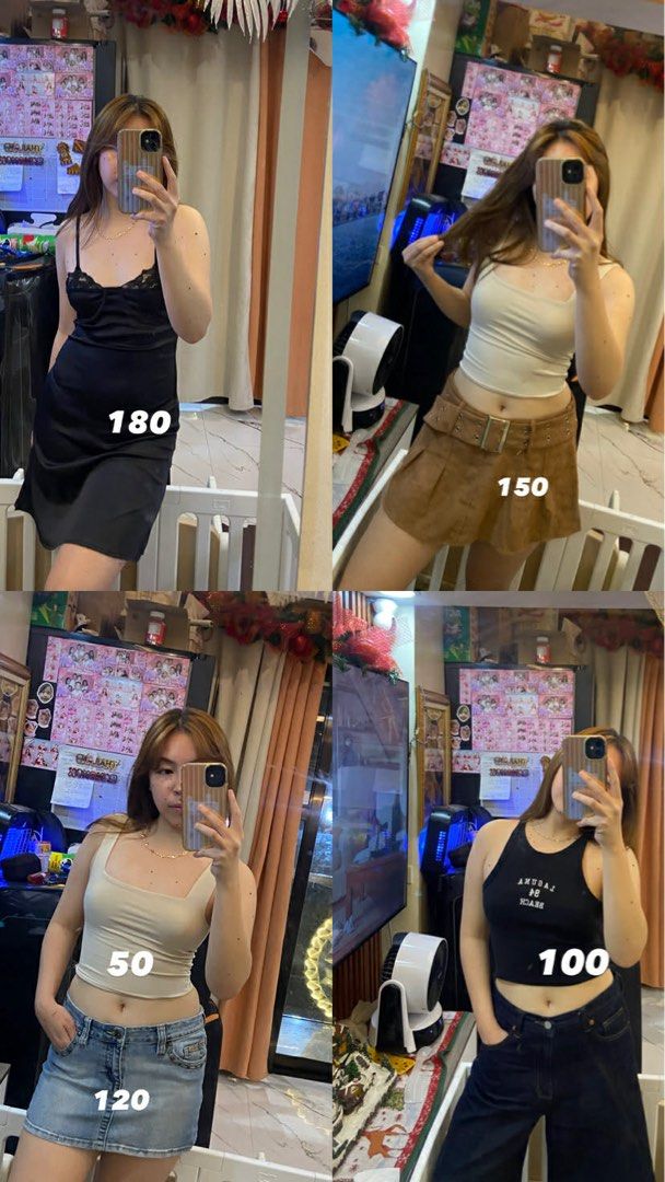 Wardrobe declutter various tops skirts and dresses (Category: Dresses) located in Manila. Submitted by rldn.alli (Listing ID 1469661787, Image 1). Description: - Closet clear-out sale - Items available: dresses, skirts, tank tops, and corsets - Price range: ₱50 - ₱200 (prices marked on individual photos) - Send a message for specific sizes and item availability - Open for bundles to save on items.