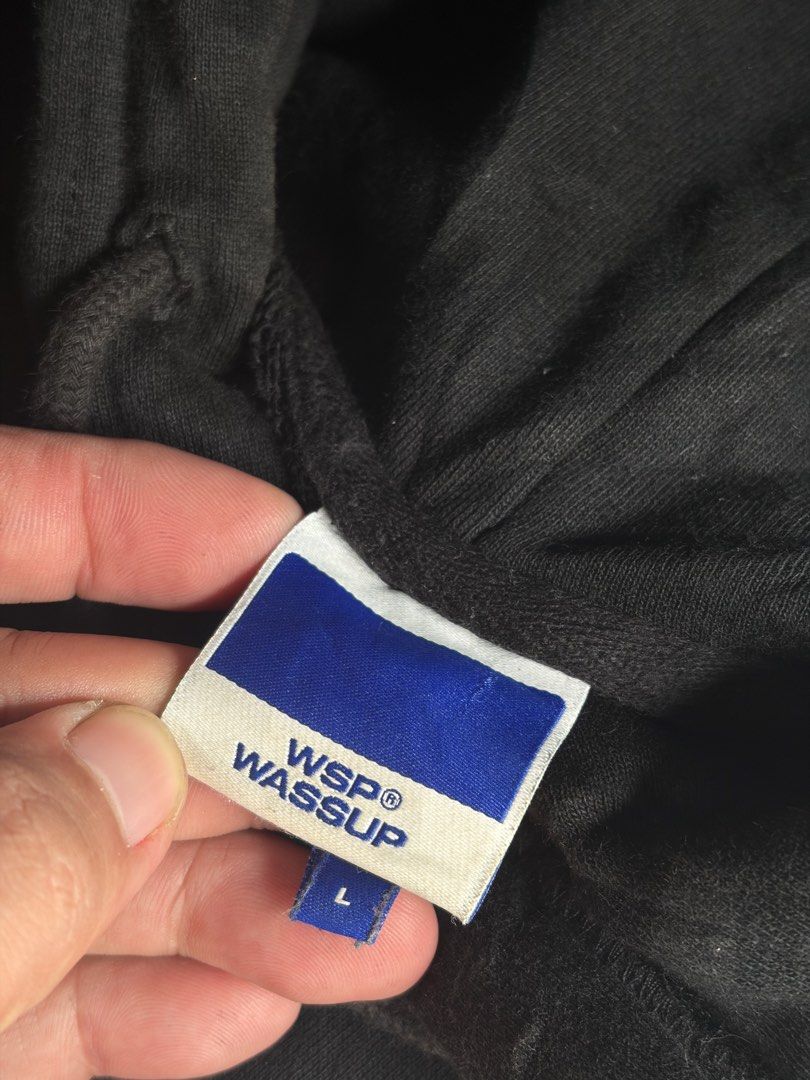 Wassup Hoodie (Category: Hoodies) located in Montevista. Submitted by thrift_ta_bai (Listing ID 1469579885, Image 3). Description: Wassup Hoodie ❗️ Size Large to XL Width: 24 Length: 29 Color Rate: 9/10 Excellent Condition Issue: None .
