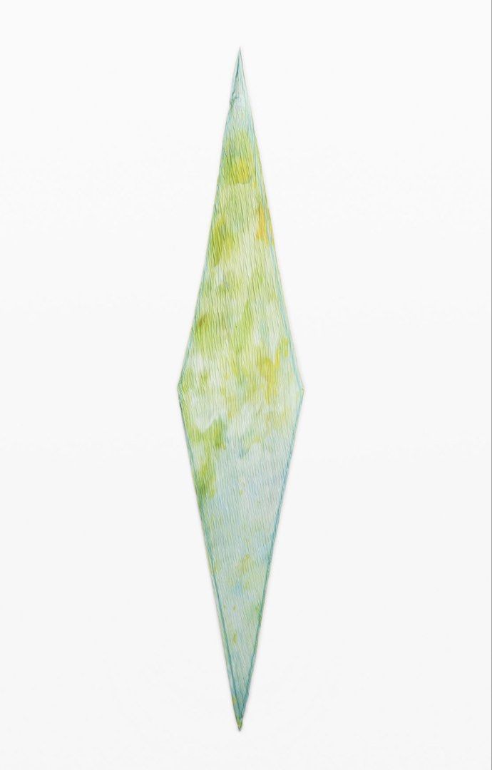 Watercolor Gradient Scarf (Category: Scarves) located in Taguig. Submitted by lrichdeclutters.mnl (Listing ID 1469604561, Image 2). Description: - Design: Green and blue gradient with scattered yellowish color accents - Texture: Soft and lightweight fabric with all-over fine pleats - Shape: Diamond-shaped cut for beautiful and effortless draping .