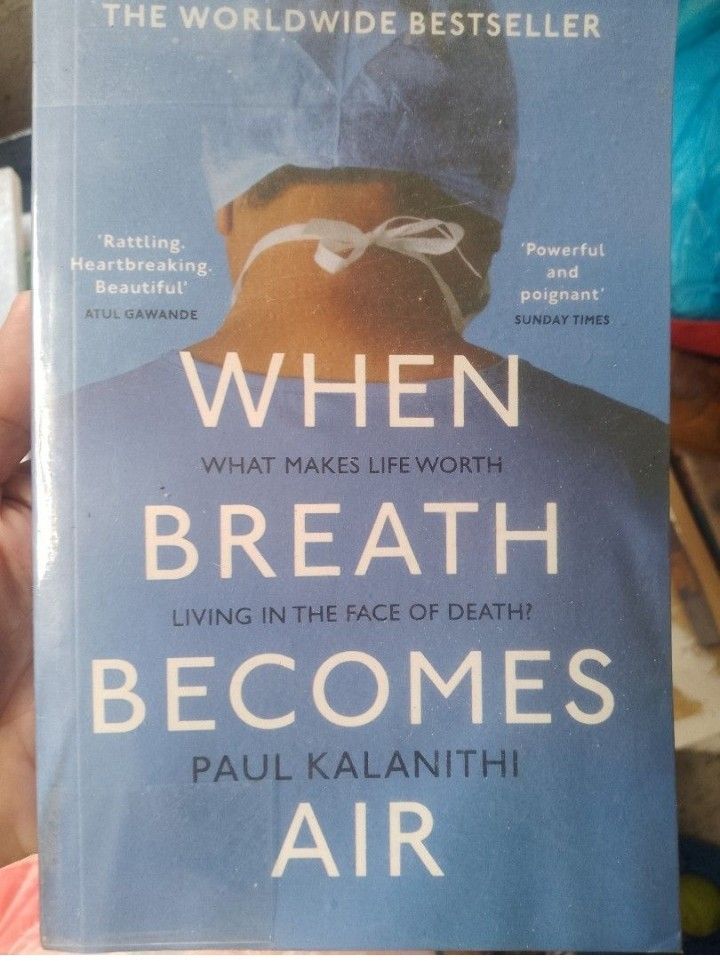 When Breath Becomes Air by Paul Kalanithi (Category: Storybooks) located in Bulacan. Submitted by panda.po (Listing ID 1469686457, Image 1). Description: - When Breath Becomes Air by Paul Kalanithi book for sale - Excellent, Like new condition - Very nice coffee table book to read - Paperback edition (blue cover) - Genre: Bestselling memoir / Medicine & Mortality - Description: A profound and moving story of a neurosurgeon who becomes a patient, 