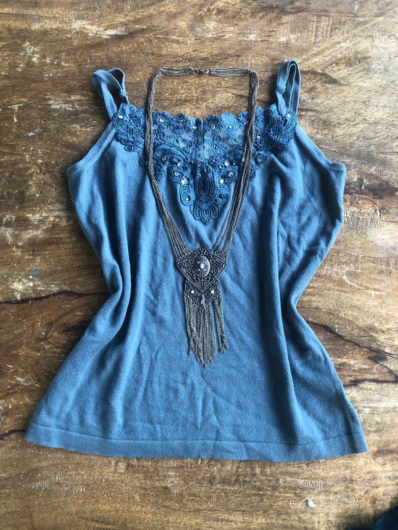whimsy teal skirt and tank top 3pc set (Category: Skirts) located in Tarlac. Submitted by ellefinds000 (Listing ID 1469600521, Image 3). Description: sequined lace teal tank top s-m w: 14 l:16 flowy velvet teal skirt waist: 28 (34 on tag) l: 23 black teal skirt l: 25 waist (gartered waist) : can fit 22-36 .