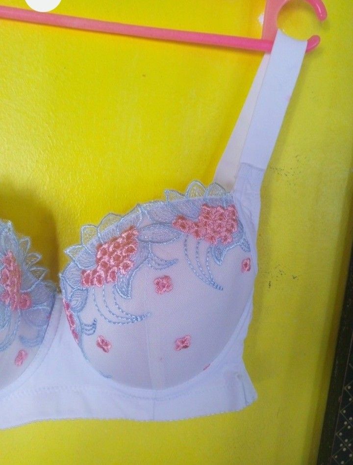 White Lace Bra Size: 36C-38 (Category: Undergarments & Loungewear) located in Navotas City. Submitted by vanilla_sandalwood (Listing ID 1469692638, Image 3). Description: -No Brand -Like New -Color: White -Size:36C-38 -Good condition Ukay Us Bale po ito wash na.