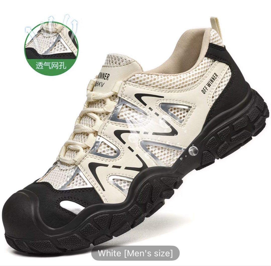Toe Cap Drawing White Men's Safety Shoe, Men's Fashion, Footwear, Sneakers on Carousell