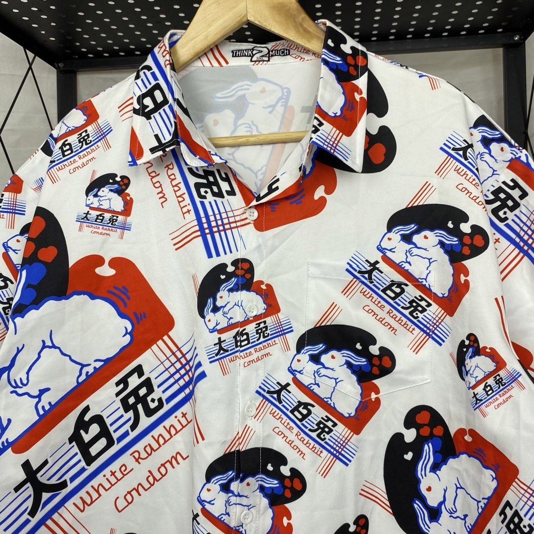 White Rabbit Parody Graphic Polo (Category: Tshirts & Polo Shirts ) located in Cebu City. Submitted by cebuvntgvibes (Listing ID 1469667004, Image 2). Description: 24W x 26L (L-XL) . Excellent to new condition. Funny all-over print. Boxy fit. No issue. . Mine ₱850+sf.