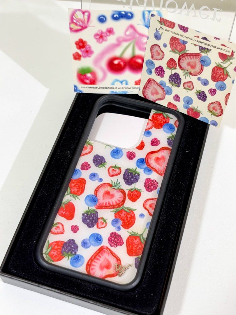 WILDFLOWER phone case FRUIT TART (Category: Cases & Sleeves) located in Caloocan City. Submitted by beauty.onthego (Listing ID 1469664893, Image 3). Description: may scratches pero di halata depende sa tama ng ilaw. ORIGINAL SRP: 2300 ❗️NO RETURN/REFUND❗️ MOD: SDD MOP: QRPH/MARIBANK LOC: 10TH AVE CALOOCAN .