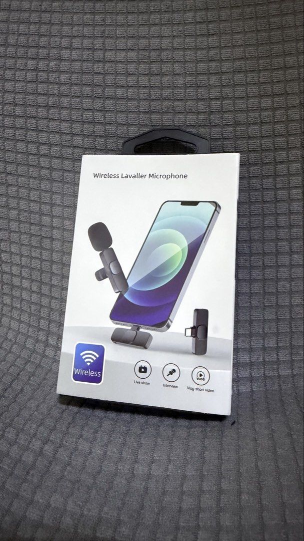 Wireless Lavalier Microphone (Type-C) (Category: Microphones) located in Bacoor. Submitted by ericjim (Listing ID 1469585968, Image 2). Description: - AIODIY K9 Wireless lavalier microphone set for Type-C smartphones - Ideal for live streaming, vlogging, interviews, and short videos - Easy plug-and-play setup directly into your phone port - Includes clip-on mic with foam windshield for clear audio - Complete with original box - Condition: Like ne