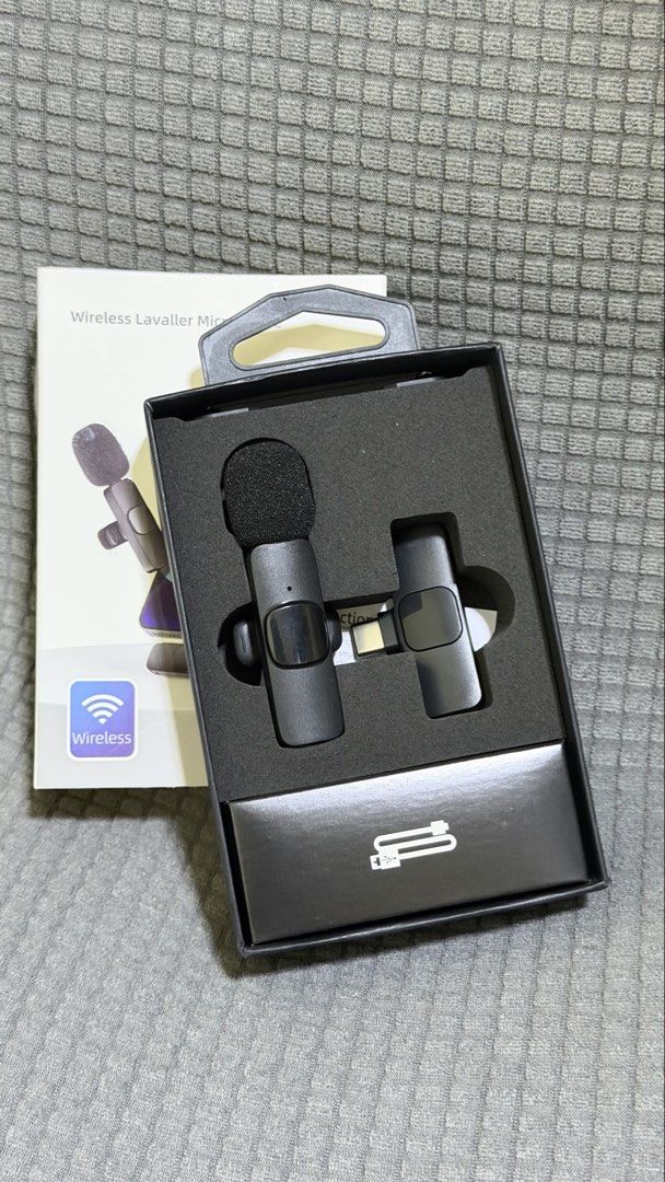 Wireless Lavalier Microphone (Type-C) (Category: Microphones) located in Bacoor. Submitted by ericjim (Listing ID 1469585968, Image 1). Description: - AIODIY K9 Wireless lavalier microphone set for Type-C smartphones - Ideal for live streaming, vlogging, interviews, and short videos - Easy plug-and-play setup directly into your phone port - Includes clip-on mic with foam windshield for clear audio - Complete with original box - Condition: Like ne