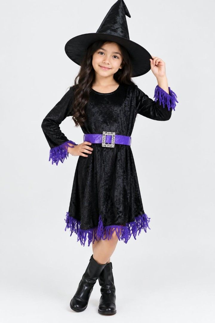 Witch Costume With Hat (Category: Babies & Kids Fashion) located in Marikina City. Submitted by alexfortu88925 (Listing ID 1469582857, Image 1). Description: Witch Costume With Hat -old stock /brand new 8to 9 years old.