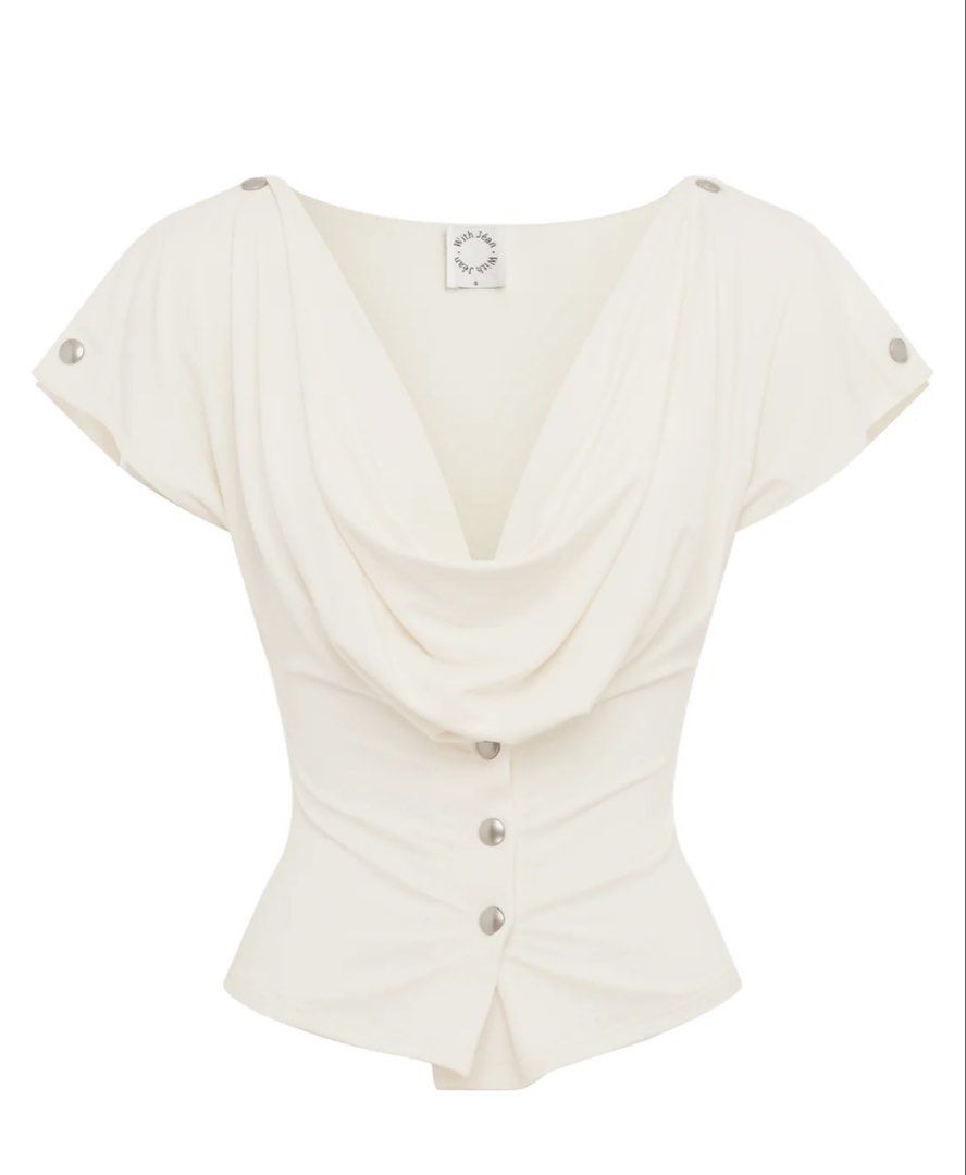 With Jean Sienna Top in White (Category: Longsleeves) located in Pasig City. Submitted by yangstudios (Listing ID 1469612316, Image 2). Description: - sourcing directly from manuf so its cheaper! - available in xxs-m in white - pre order basis 2-3 weeks shipping .