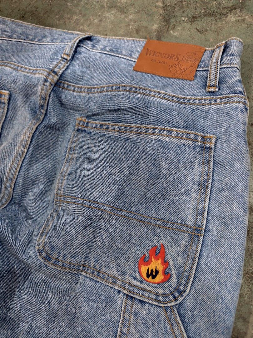 WNKNDRS DENIM BAGGY PANTS (Category: Jeans) located in Cordova. Submitted by bsb.streetluxvintage.clothing (Listing ID 1469581777, Image 3). Description: Good as new No issue Size Medium to Large.