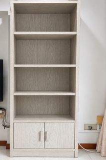 IKEA White Wooden Storage Bookshelf with Adjustable Shelves, Furniture ...