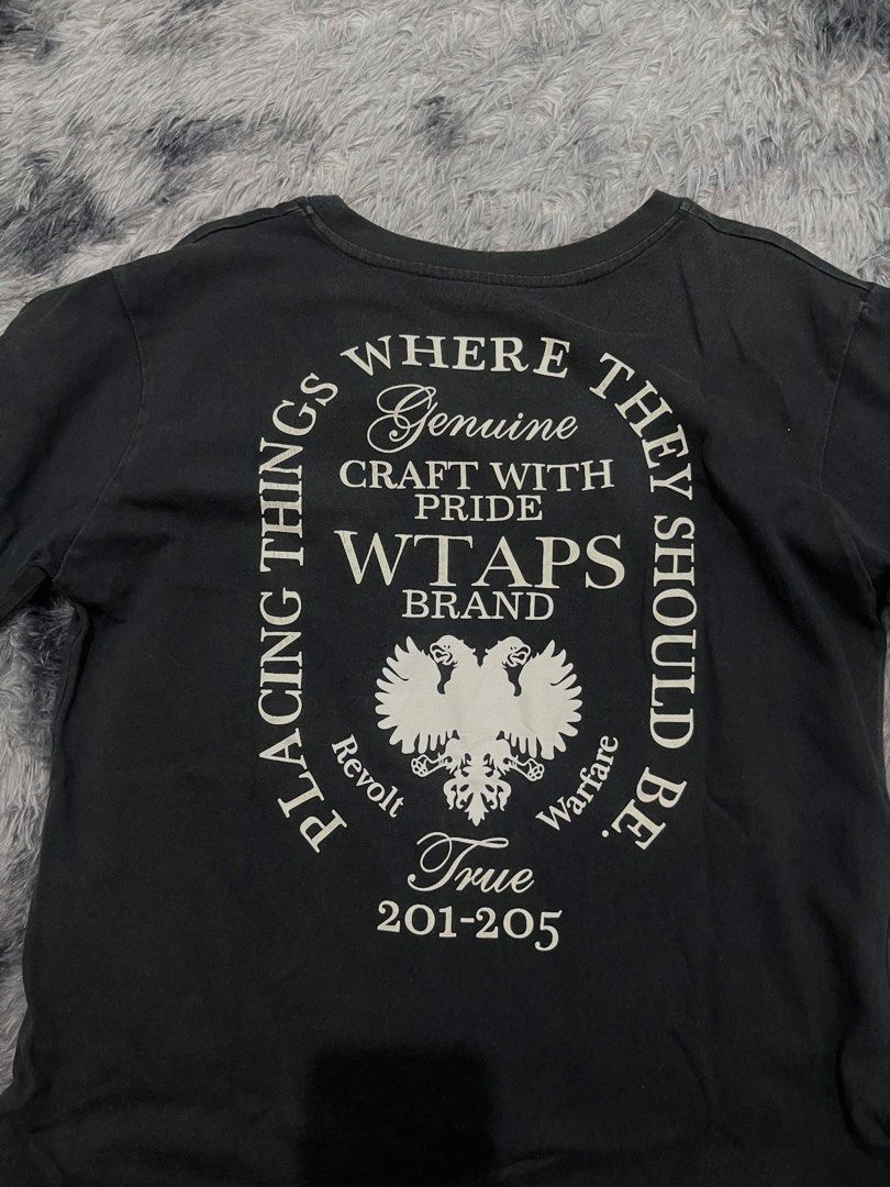 Wtaps tee (Category: Formal Shirts) located in San Jacinto. Submitted by clothcartelph (Listing ID 1469653161, Image 1). Description: Wtaps Size: 3 Dimes: 20/28 Condition: good condition Color rate: 8.8/10 .
