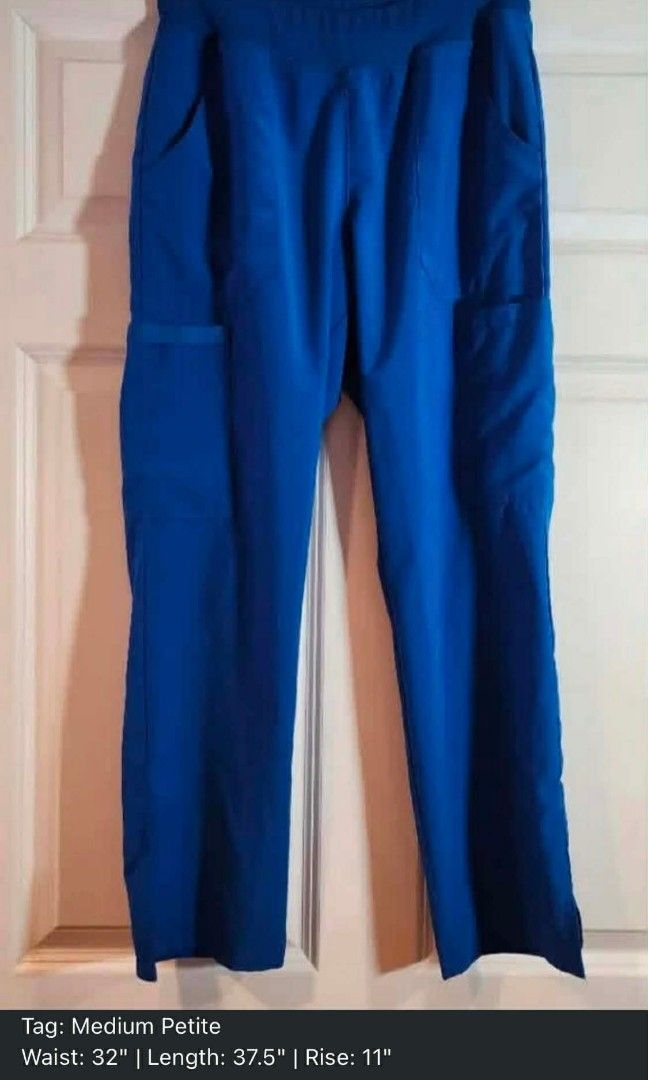 WW: Dickies Pull On Scrub Pants (Medium Petite on Tag) (Category: Other Bottoms) located in Baguio. Submitted by thanksgodforthedogs (Listing ID 1469582860, Image 2). Description: Pull On Dickies Scrub Pants Manual Measurements (Medida) W:32" and Up Rise: 11" L:37.5" Tag: Medium Petite 6 Pockets Cargo Galaxy Blue ❌NOT FADED❌ NICER IN ACTUAL Condition: Good as New (Unused) Last Price: P580+SF.