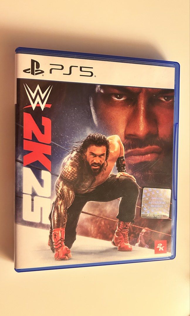 WWE 2K25 PS5 Game Disc with Case (Category: PlayStation) located in San Fernando. Submitted by lnrlsh (Listing ID 1469614069, Image 1). Description: - Platform: PlayStation 5 - Cover Athlete: Roman Reigns - Edition: Standard Edition - Inclusions: Game disc, original case, and insert leaflet - Condition: Disc is clean and 100% working; case has no cracks or heavy scratches.