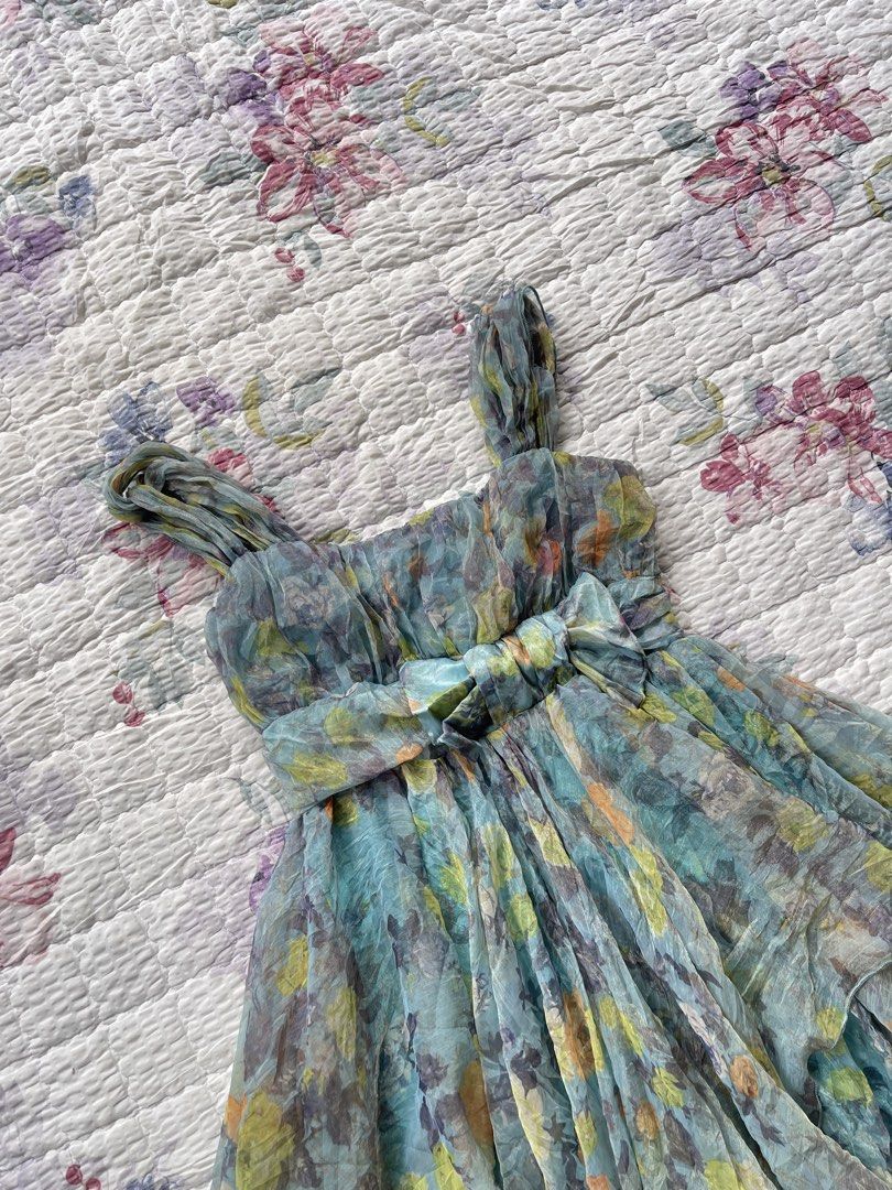 Y2K Aqua Chiffon Sundress (Category: Dresses) located in Pagadian. Submitted by thrift.wrld (Listing ID 1469670640, Image 2). Description: ✨💐Y2K Aqua Chiffon Sundress 💐✨ 🧷Size: Small 🧷Length: 26 🧷Bust: 14 🧷Condition: Excellent 🧷Color rate: 10 .