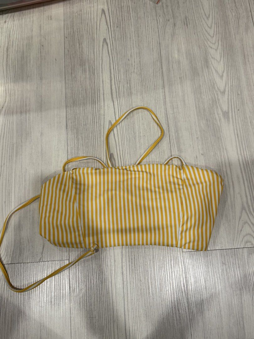 yellow and white striped bikini top (Category: Bikinis & Swimsuits) located in Manila. Submitted by thethriftlab (Listing ID 1469699616, Image 1). Description: .
