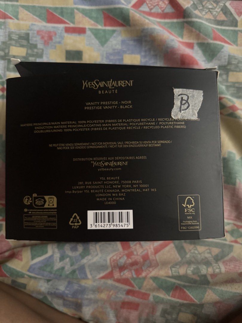 YSL Beauty Modified Vanity Bag with Mirror (GWP) (Category: Luxury Bags & Wallets) located in Las Pinas. Submitted by ubematcha_ (Listing ID 1469756012, Image 2). Description: This is not a RETAIL item. This is GWP - gift with purchase. Color Black (black YSL logo as well) Comes with strap and box Used only once (mirror still has the protective film).