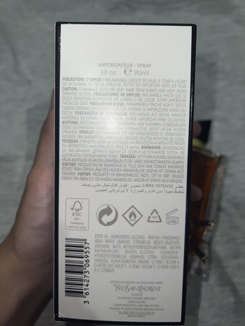YSL LIBRE (Category: Fragrance & Deodorants) located in Baguio. Submitted by eaveee (Listing ID 1469683779, Image 3). Description: Sent from 🇨🇦🍁.
