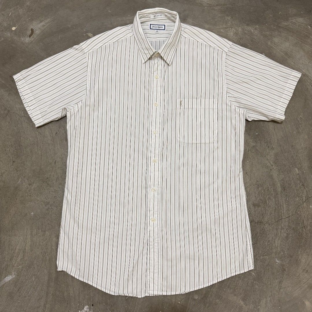 Yves saint laurent shirt (Category: Tshirts & Polo Shirts ) located in Abucay. Submitted by gibzzz123 (Listing ID 1469699677, Image 2). Description: ⚠️ Condition: Minor issue: minimal stain, as shown in the picture. Still wearable. Please check all photos carefully before purchasing. Item is sold as is. Thank you! 😊.
