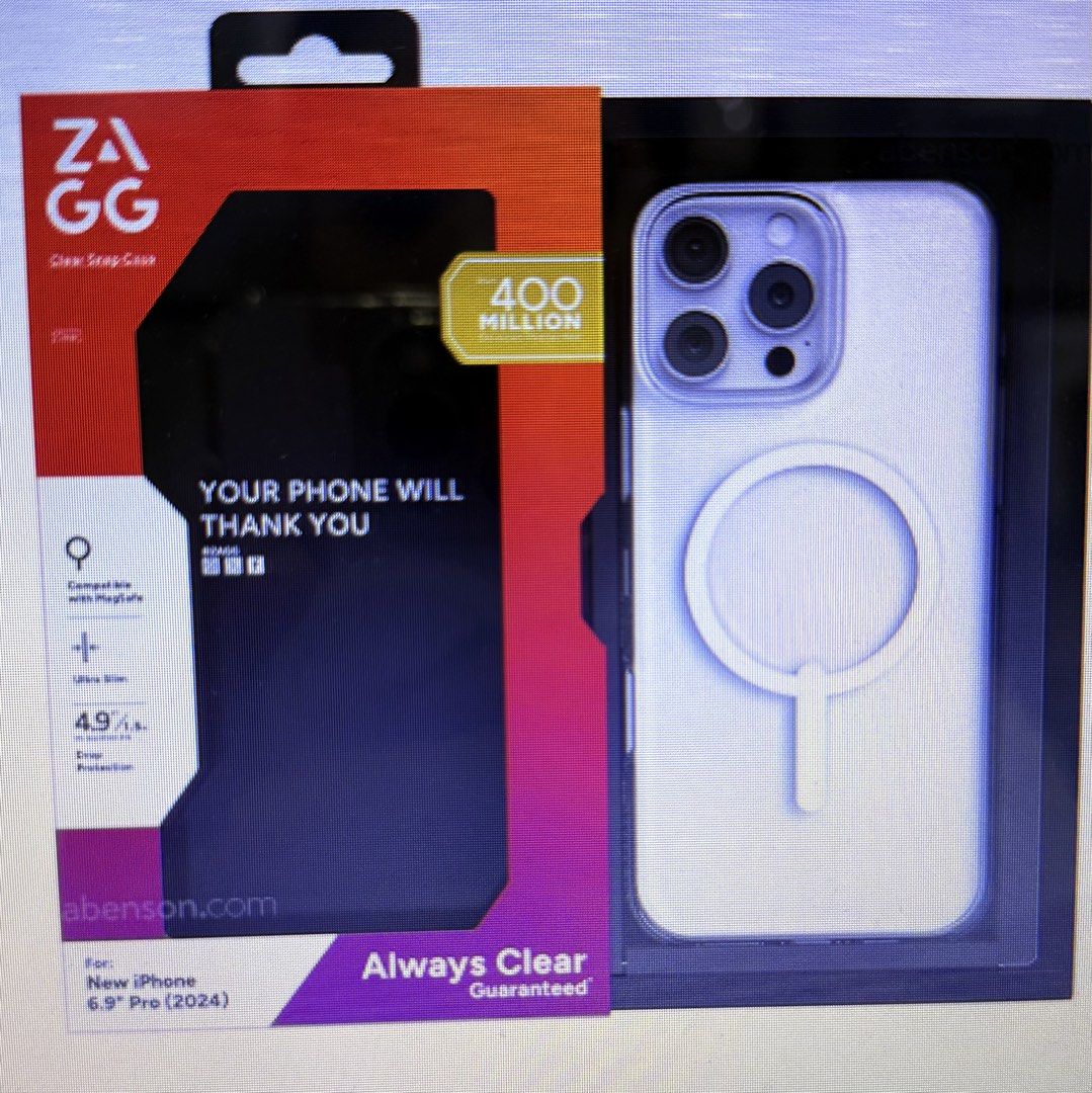 Zagg clear case for Iphone 16 Pro (Category: Other Mobile & Gadget Accessories) located in Paranaque City. Submitted by akojuanlukas (Listing ID 1469665266, Image 1). Description: Brandnew Clear case for iphone 16 Pro Limited on hand stock only.