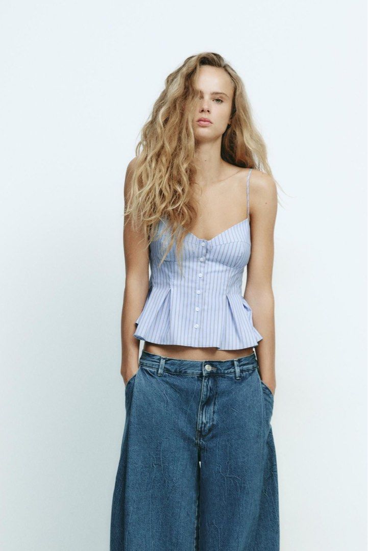 ZARA BNWT (Category: Sleeveless) located in Makati City. Submitted by tinycloset__ (Listing ID 1469658543, Image 1). Description: ZARA BNWT M ON TAG.