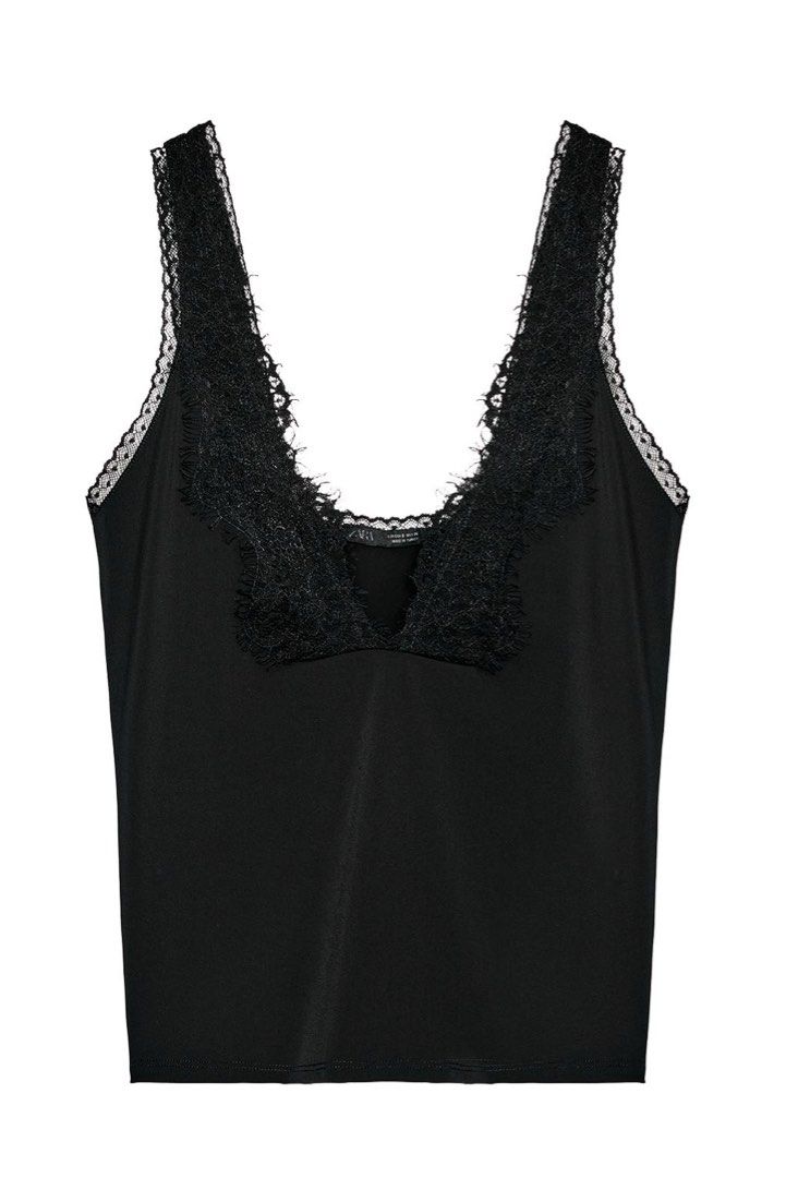 ZARA CAMISOLE LACE TOP (Category: Others Tops) located in Manila. Submitted by salesscout (Listing ID 1469680682, Image 1). Description: BOUGHT FOR 1795 ZARA MOA MEDIUM.