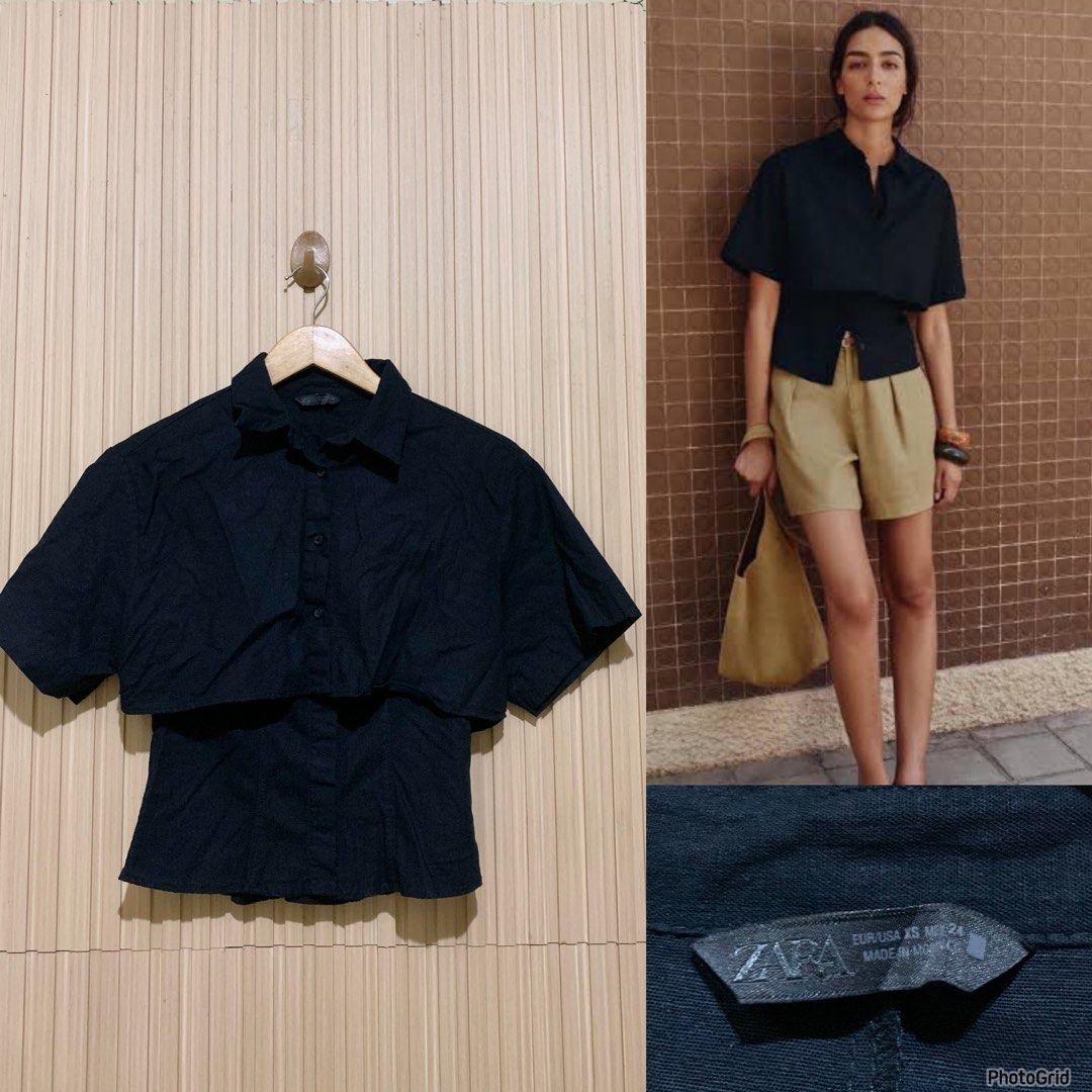 Zara linen double layer shirt (Category: Blouses) located in Koronadal. Submitted by gstyledforless (Listing ID 1469592660, Image 1). Description: .