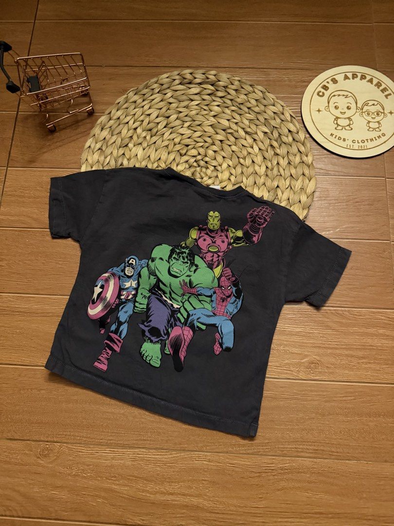 Zara Marvel Tshirt for kids (Category: Babies & Kids Fashion) located in Valenzuela. Submitted by cbsapparel829 (Listing ID 1469730969, Image 2). Description: 9-12m on tag fit up to 18m.
