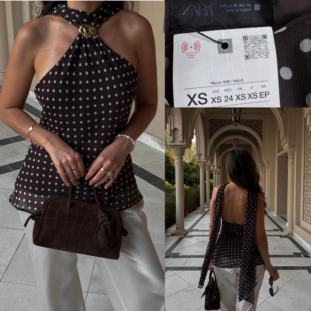 Zara polka dot halter top (Category: Blouses) located in Manila. Submitted by clothingconcept (Listing ID 1469672067, Image 1). Description: .