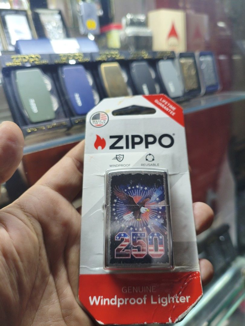 Zippo American 250th Design (Category: Vintage Collectibles) located in Paranaque City. Submitted by Sensation (Listing ID 1469733402, Image 1). Description: Brand New sealed.