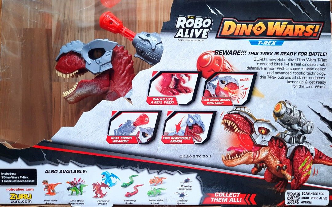 Zuru Robo Alive Dino Wars T-Rex Electronic Robotic Toy, Toys ...