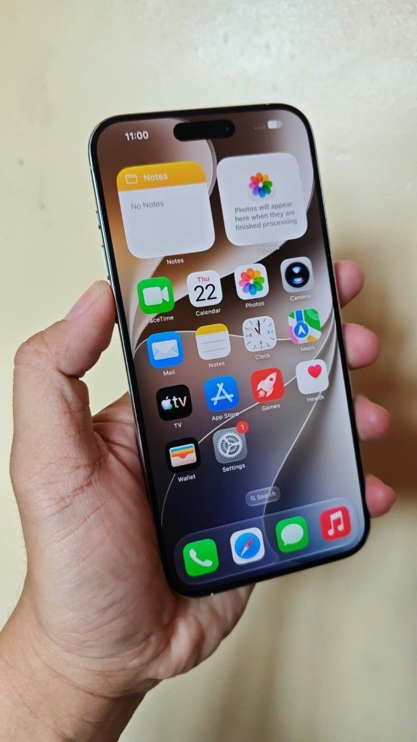 15 pro max 256 (Category: iPhone 15 Series) located in Manila. Submitted by kiroozz (Listing ID 1469929379, Image 1). Description: For sale Or swap lower unit add cash 15 pro max 256gb Open line Japan varriant No sim restriction Any sim Any country open line 78% orig battery life Not bossted Face id working Trutone working No issue Never repair Ready to use Unit Box Case Cord.