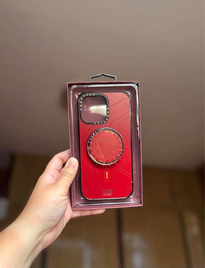 15 pro max Casetify Iron Man Collab Case (Category: Cases & Sleeves) located in Cabuyao City. Submitted by key_12345 (Listing ID 1469800397, Image 1). Description: - Model: iPhone 15 Pro Max - Brand: CASETiFY x Marvel Iron Man Collaboration - Color: Iconic Red with Arc Reactor design - Authenticity: 100% Original (Money-back guarantee if proven fake) - Condition: Used with minor scratches and dents from previous drops (not very visible when in us