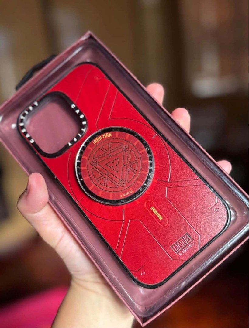 15 pro max Casetify Iron Man Collab Case (Category: Cases & Sleeves) located in Cabuyao City. Submitted by key_12345 (Listing ID 1469800397, Image 2). Description: - Model: iPhone 15 Pro Max - Brand: CASETiFY x Marvel Iron Man Collaboration - Color: Iconic Red with Arc Reactor design - Authenticity: 100% Original (Money-back guarantee if proven fake) - Condition: Used with minor scratches and dents from previous drops (not very visible when in us
