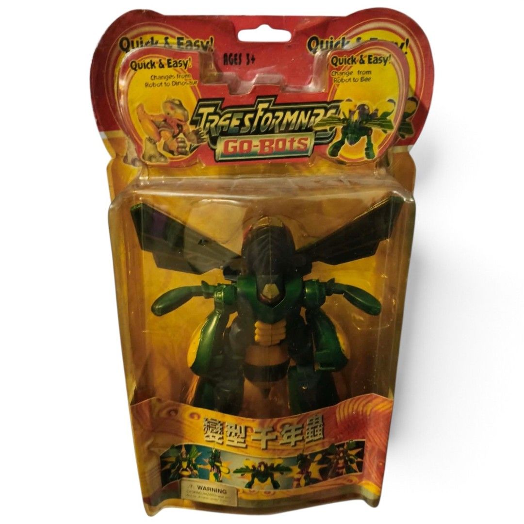 2002 Playskool Transformers Go-Bots Buzzer-Bot (Category: Kids Toys) located in Pasig City. Submitted by thoyz_boulevard (Listing ID 1469897766, Image 1). Description: 2002 Playskool Transformers Go-Bots Buzzer-Bot Character/Toy: Buzzer-Bot (a wasp/bee-themed robot from the Playskool Go-Bots line). Manufacturer: Hasbro / Playskool Release Year: 2002 Recommended Age: Ages 3+ Transformation: Changes from a robot into a rocket-powered bee. [1, 2].