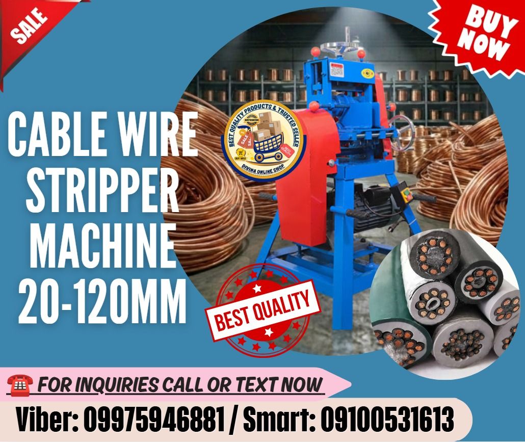 20-120mm Copper Scrap Cable Wire Stripping Machine (Category: Everything Else Others) located in Manila. Submitted by marielhyn-09975946881 (Listing ID 1469807090, Image 1). Description: 🌏 We Can Deliver Nationwide 👉 AP Cargo, LBC & Lalamove (🛳️ Sea /✈️ Air Freight) Price: 134,400 🔥 Cable Wire Stripper Machine Copper Scrap Specification: Stripping diameter: 20-120mm Motor: 3kw Number of holes 1(Adjustable hole) Number of blades 2 Round blades