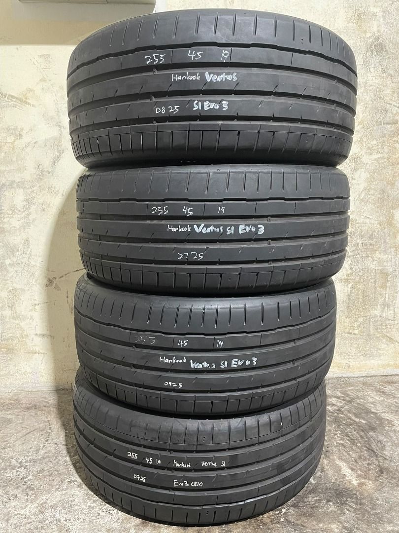 255/45/19 - Hankook Ventus S1 Evo 3 - DOT 0925 - 70%, Car Accessories ...
