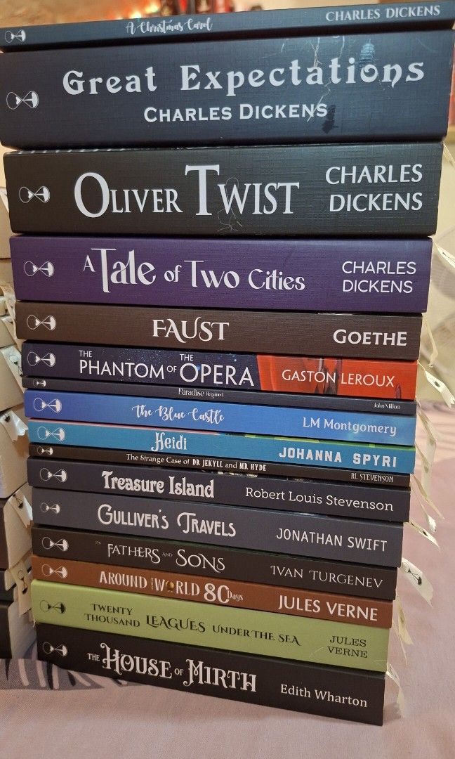 26 Classic Books (Category: Storybooks) located in Rizal. Submitted by shop.sunny (Listing ID 1469924635, Image 3). Description: 26 classic books for 5k. Great Expectations and Oliver Twist have scratches on the spine. No issues otherwise..