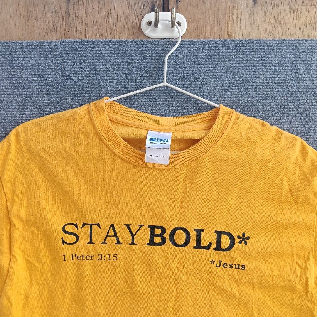 ₱270 shipped Y2k-style style Religious tee size medium (Category: Tshirts & Polo Shirts ) located in Puerto Princesa. Submitted by ukay_spot (Listing ID 1469835763, Image 2). Description: 20 x 28 No issue.