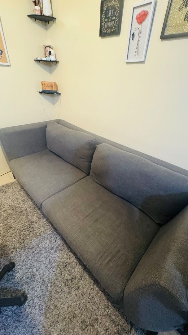 3-4 seater sofa for P5K (Category: Sofas) located in Caloocan City. Submitted by burnsvl (Listing ID 1469874426, Image 2). Description: FS: 3-4 Seater Sofa. Selling for P5K only! Originally bought at SM Our Home for ₱21,802. Used but still in good condition. PM po if interested! Pick up only or delivery shouldered by buyer. Location: Urban Deca Homes, Tondo, Manila..